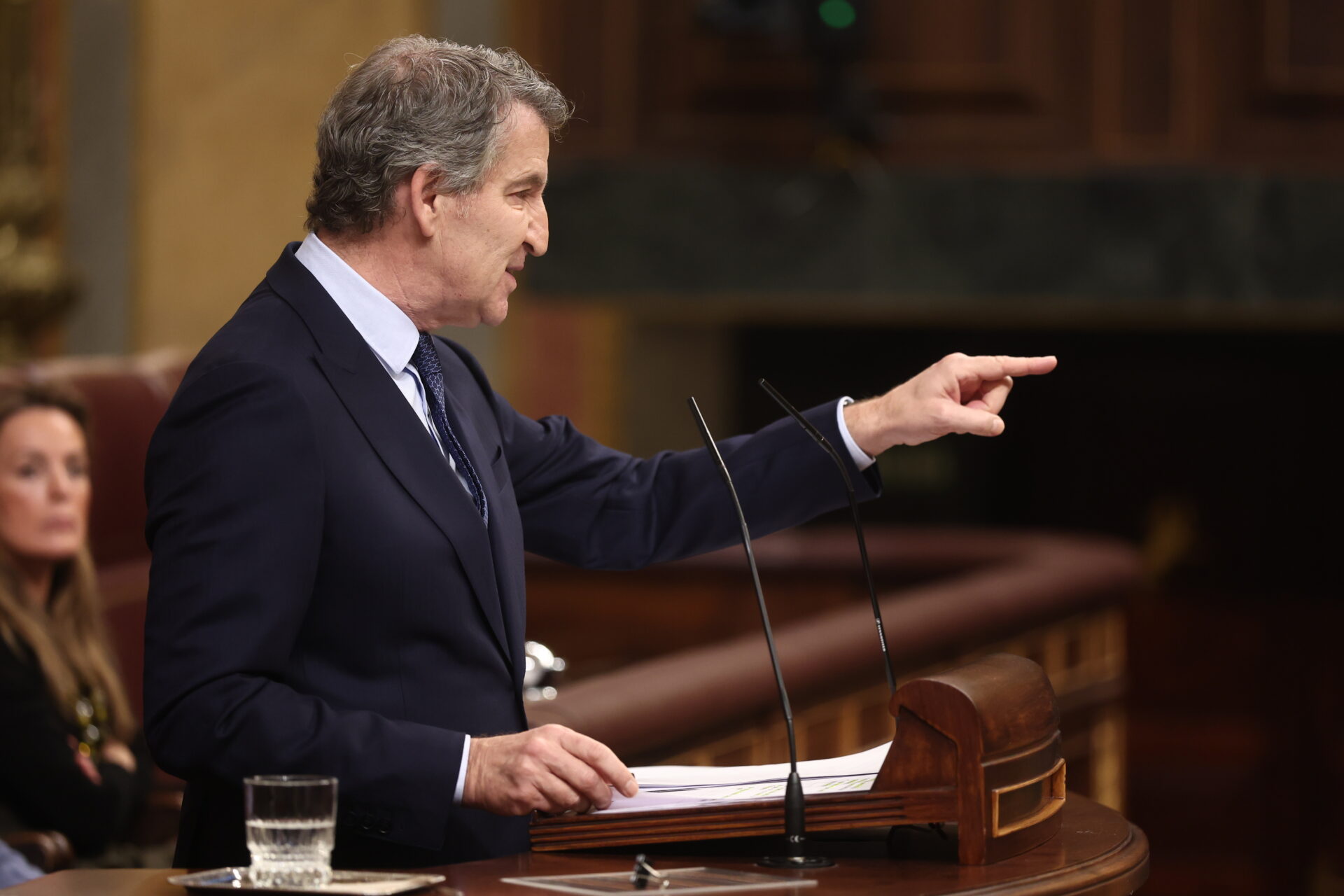 El líder del Partido Popular, Alberto Núñez Feijóo, en el Congreso de los Diputados