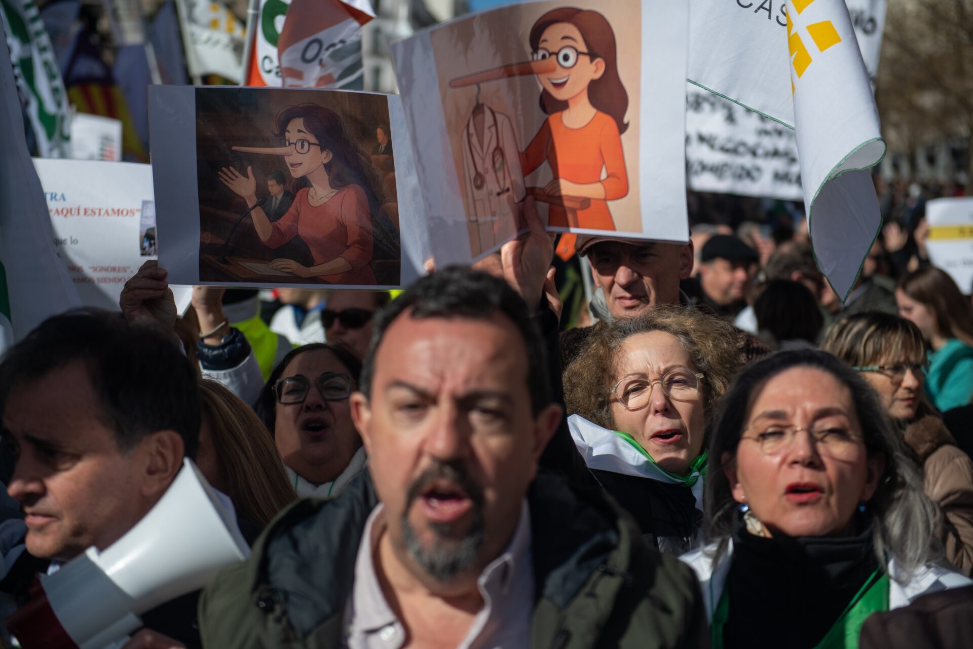 Huelga de sanitarios en las calles de Madrid