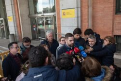 Los sindicatos comparecen ante los medios tras la reunión con el ministro Puente