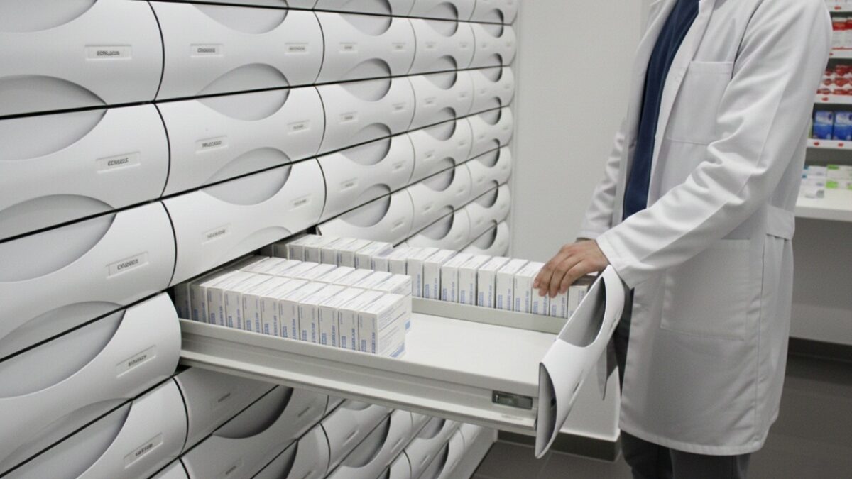 Un técnico en una farmacia