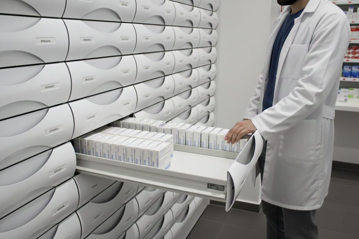 Un técnico en una farmacia