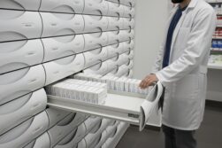 Un técnico en una farmacia