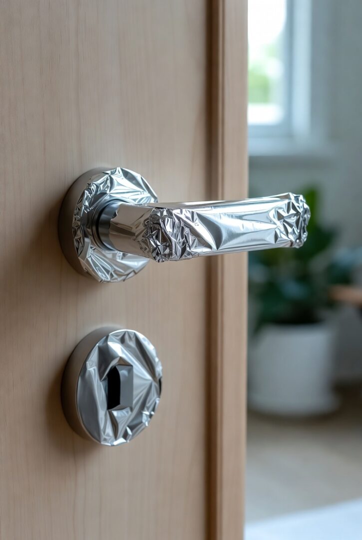 Papel aluminio en los picaportes de las puertas - Sociedad