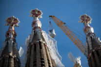 Culminación de la parte más alta de la Sagrada Familia