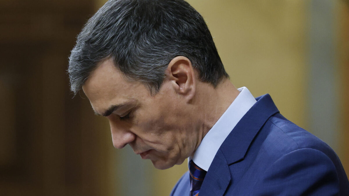 Pedro Sánchez en un pleno del Congreso.