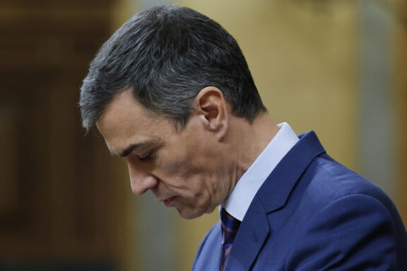 Pedro Sánchez en un pleno del Congreso.