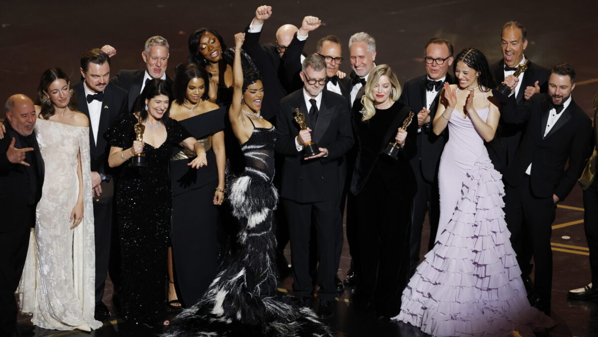 Equipo de 'Una batalla tras otra', una de las grandes ganadoras de los Premios Oscar 2026
