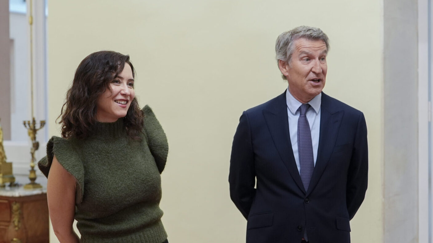 Feijóo y Ayuso en la Puerta del Sol