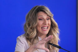 Yolanda Díaz durante la rueda de prensa posterior al Consejo de ministros.