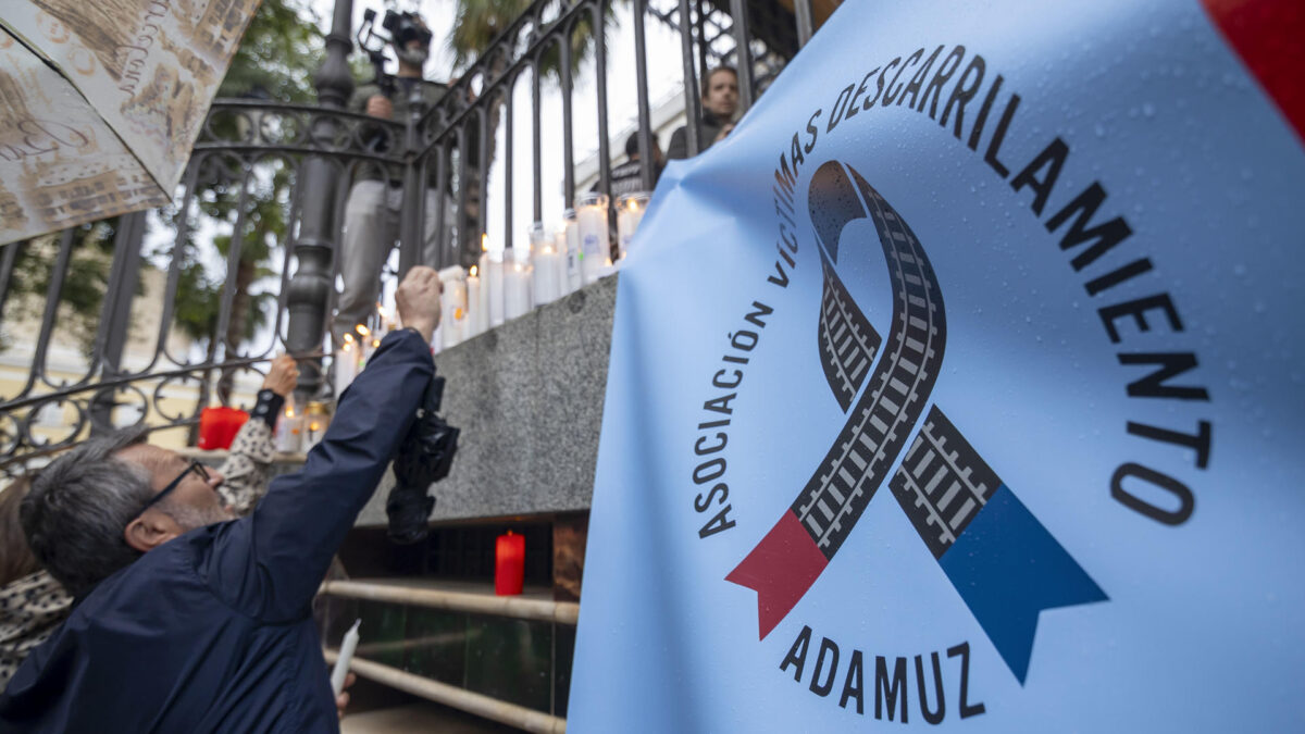 Protesta de las víctimas del accidente de Adamuz