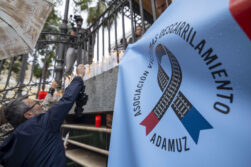 Protesta de las víctimas del accidente de Adamuz