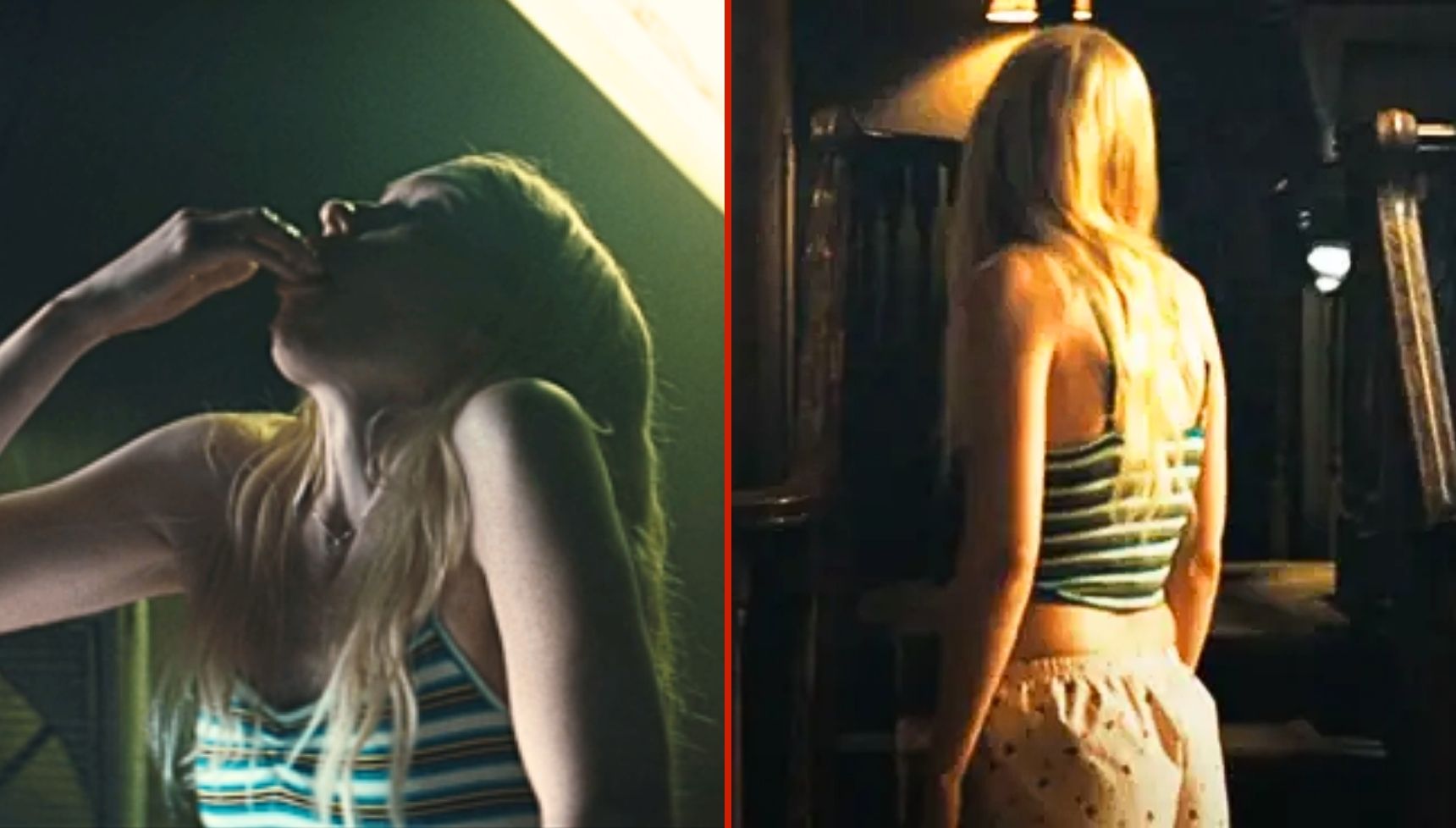 La ex actriz porno Chloe Cherry, que interpreta a Faye, en el primer episodio de la tercera temporada de 'Euphoria' tragando bolsas de fentanilo junto a Rue