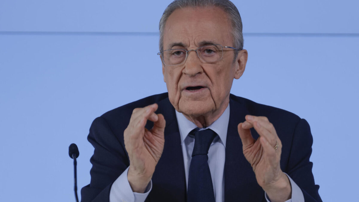 Florentino Pérez durante una rueda de prensa. EFE/ Juanjo Martín
