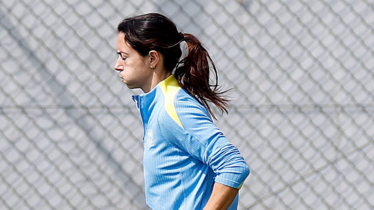 Aitana Bonmatí durante un entrenamiento.