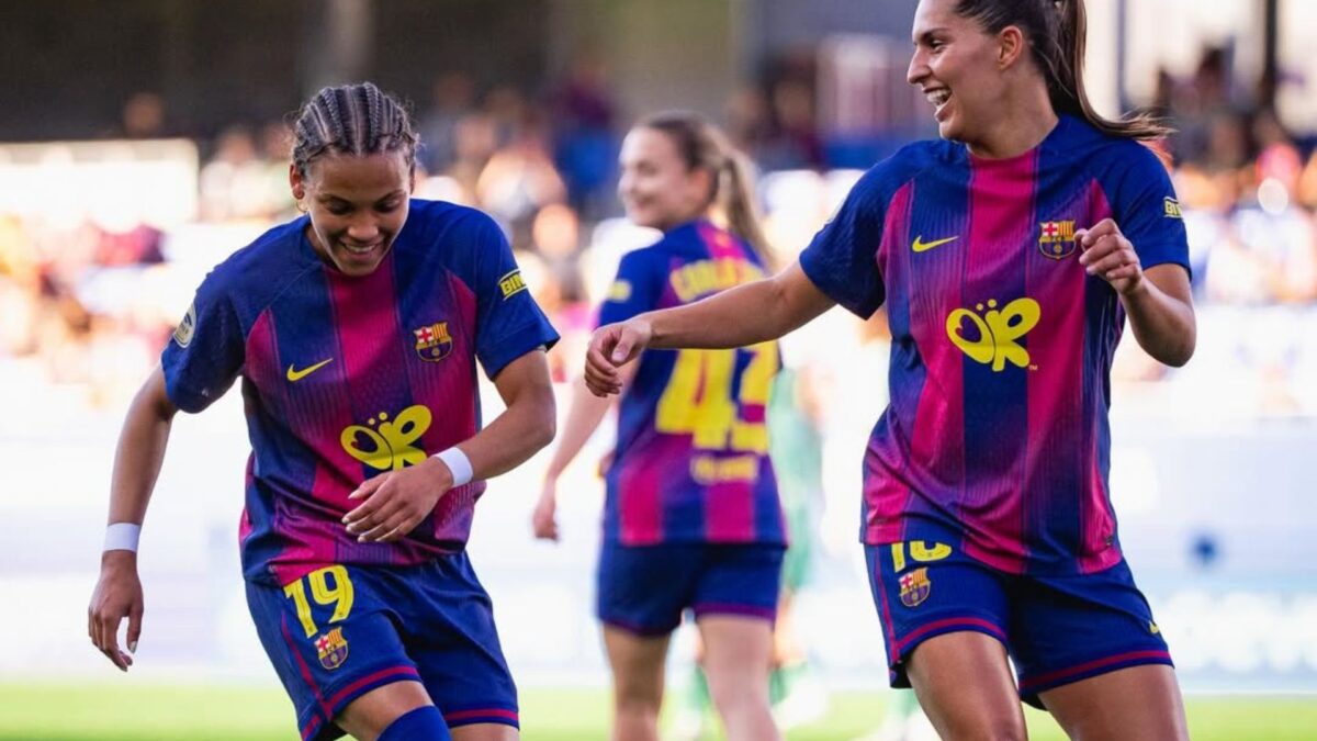 El Barça celebró el título de liga en el Johan Cruyff
