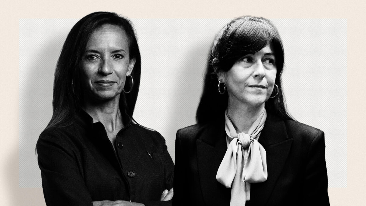 Beatriz Corredor, y Belén Gualda, presidentas de Redeia y SEPI, respectivamente.