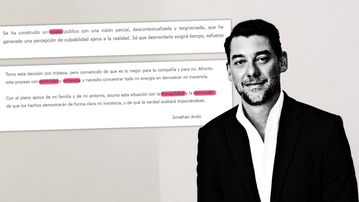 Carta de Jonathan Andic donde alude a un relato.