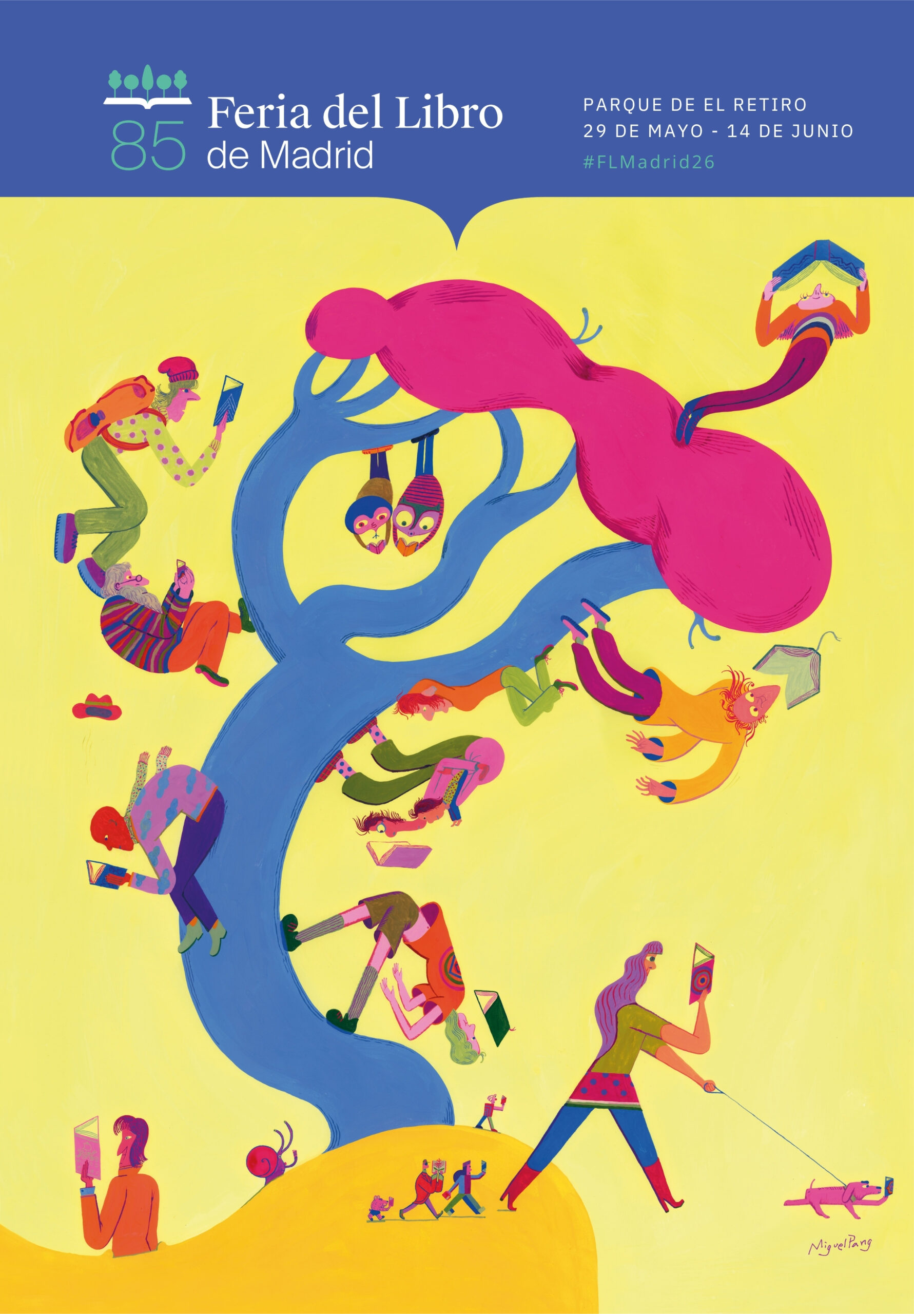 Cartel de la 85ª edición de la Feria del Libro de Madrid, diseñado por Miguel Pang