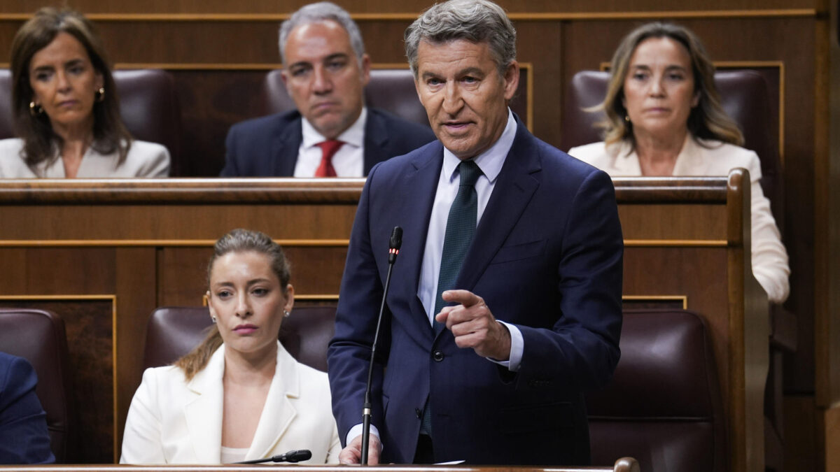 Alberto Núñez Feijóo en el pleno del Congreso