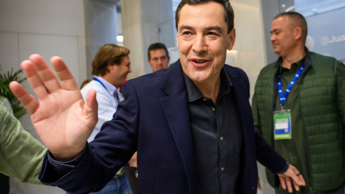 El candidato a la presidencia de la Junta de Andalucía por el PP, Juanma Moreno