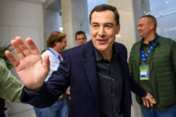 El candidato a la presidencia de la Junta de Andalucía por el PP, Juanma Moreno