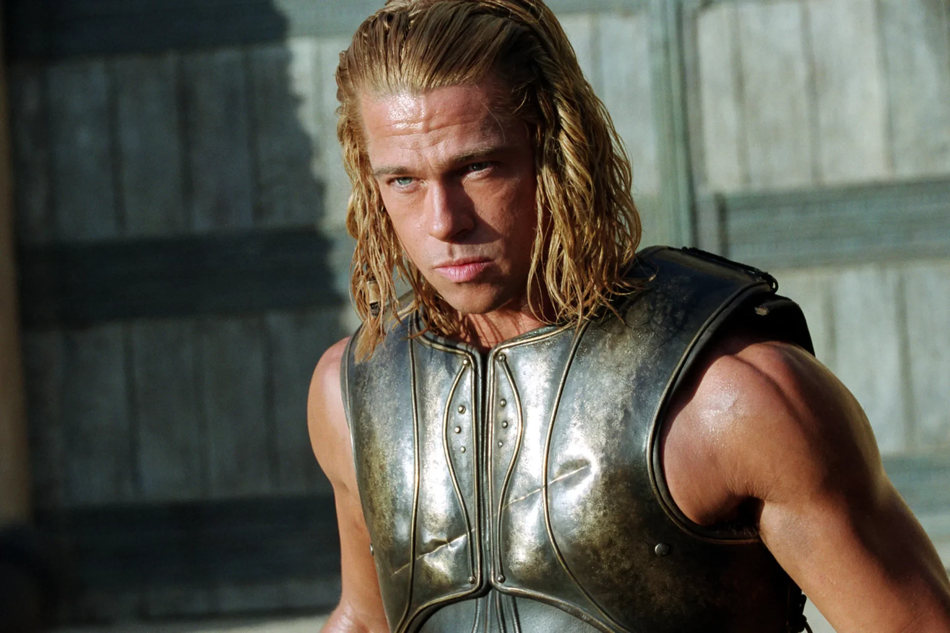 Brad Pitt como Aquiles en 'Troya' (2004)