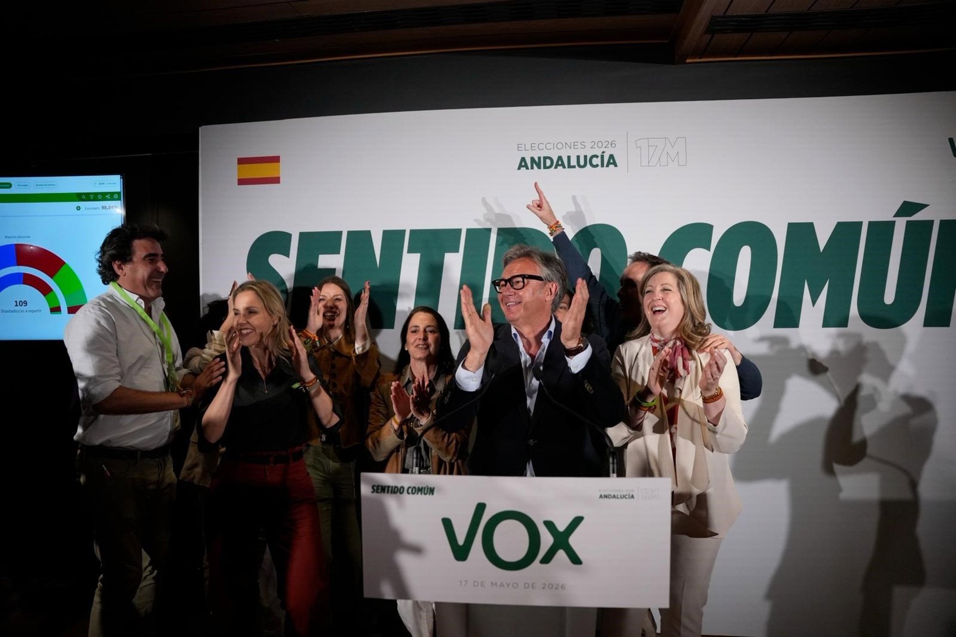 17/05/2026 El candidato de Vox en Andalucía, Manuel Gavira, tras los resultados electorales POLITICA ANDALUCÍA ESPAÑA EUROPA SEVILLA JOAQUÍN CORCHERO/EUROPA PRESS