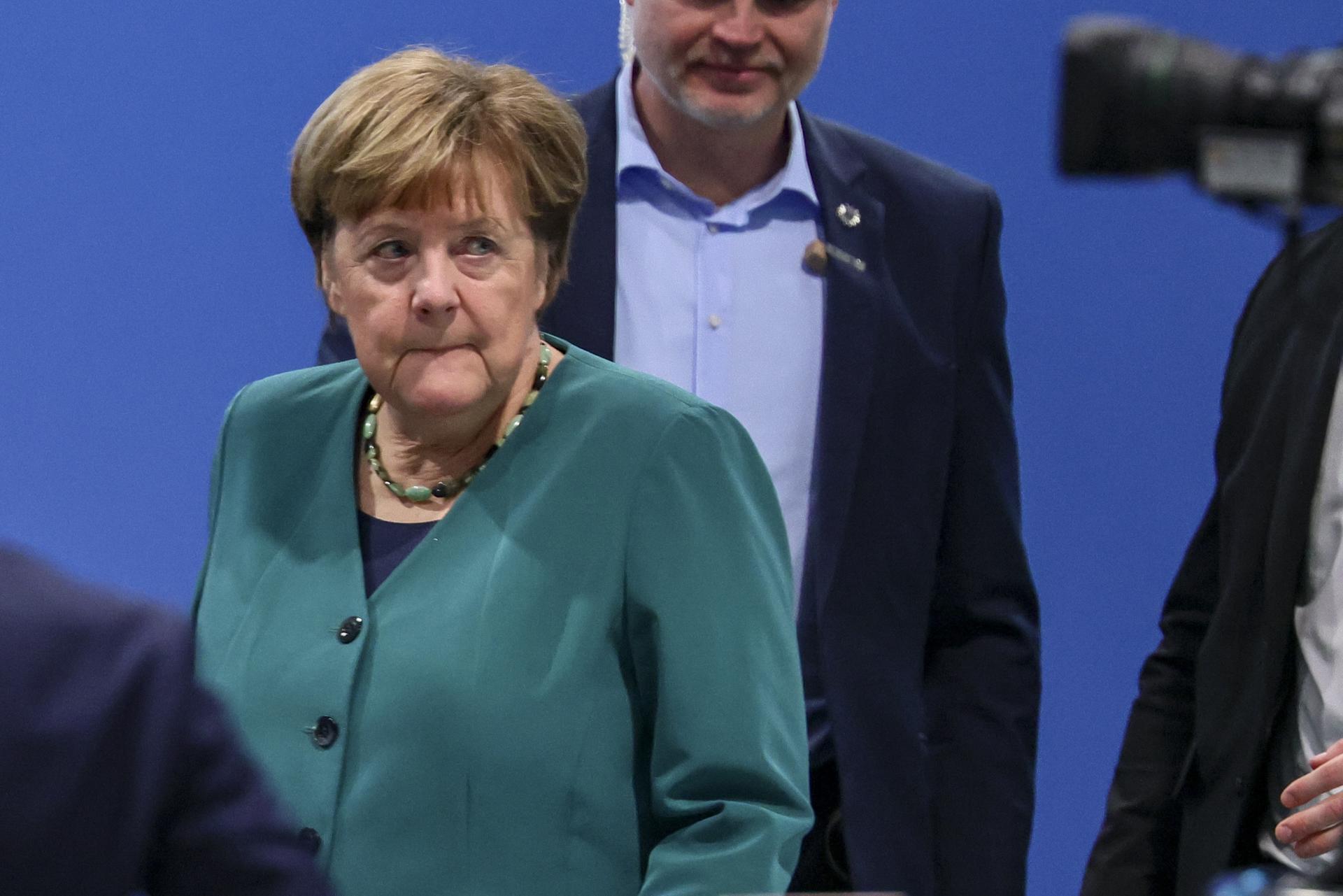 STUTTGART (Germany), 20/02/2026.- Former German Chancellor Angela Merkel attends the 38th Federal party convention of Democratic Union (CDU) party in Stuttgart, Germany, 20 February 2026. The federal party convention takes place from 19 to 21 February in Stuttgart. (Alemania) EFE/EPA/RONALD WITTEK