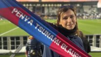 La presidenta de la peña Tsunami Blaugrana, Nuria Salas