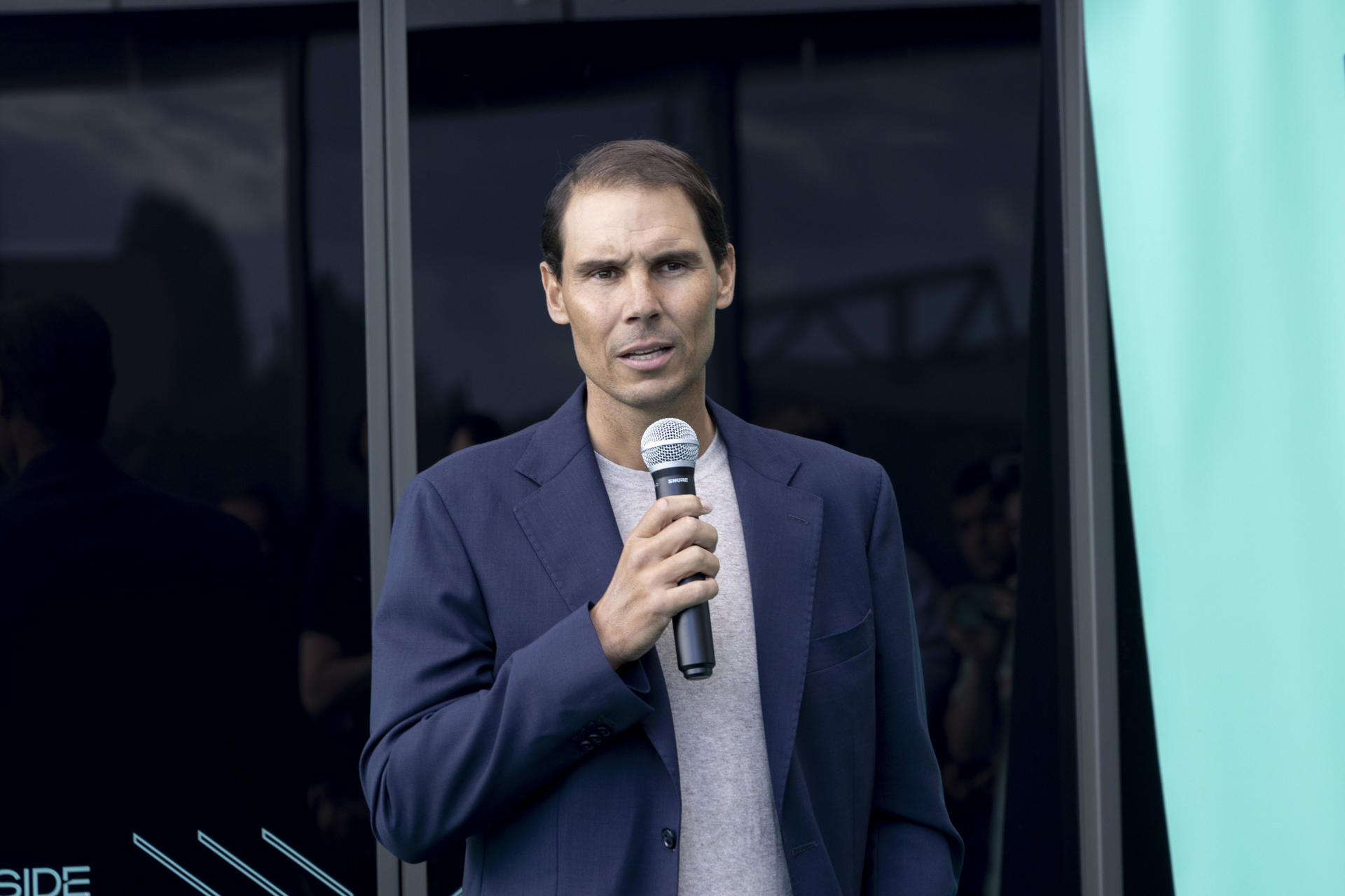 MANACOR, 14/05/2026.- El extenista Rafa Nadal presenta el nuevo museo de su academia, este jueves en Manacor, en el que se rememoran los mayores hitos de una carrera triunfal de más de dos décadas. EFE/ Cati Cladera