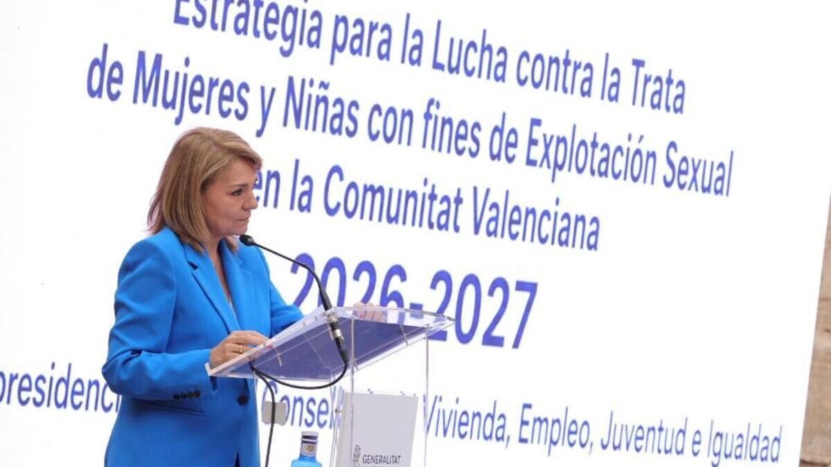 Susana Camarero en la presentación de la nueva Estrategia Valenciana contra la trata