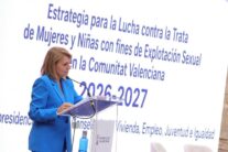 Susana Camarero en la presentación de la nueva Estrategia Valenciana contra la trata