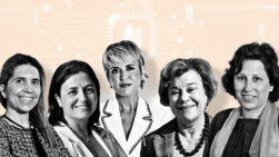 De izq. a dcha, Nuria Oliver, Idoia Salazar, Carme Artigas, Teresa de Pedro y Asunción Gómez.