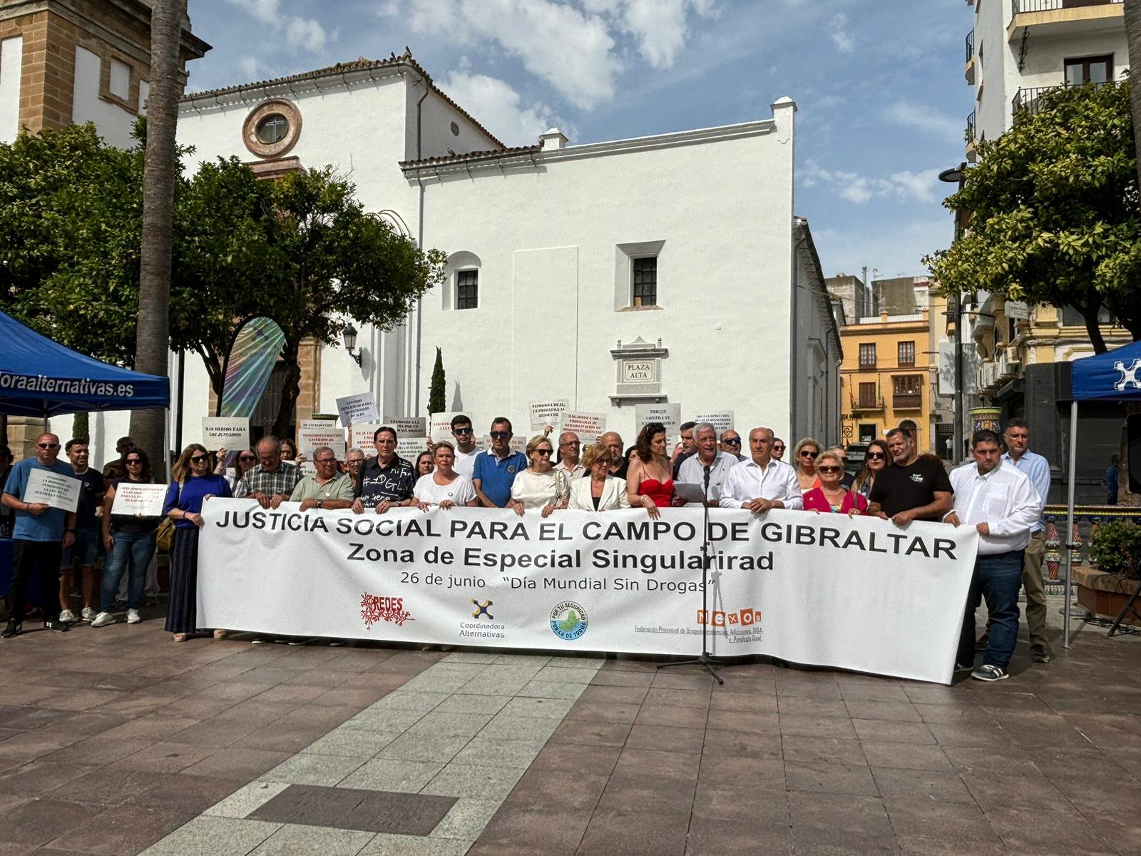 Manifestación contra el narcotráfico en el Campo de Gibraltar