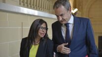Delcy Rodríguez y José Luis Rodríguez Zapatero.