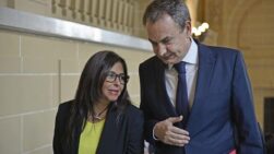 Delcy Rodríguez y José Luis Rodríguez Zapatero.