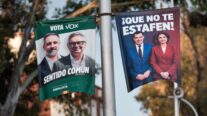 Carteles electorales en Andalucía.