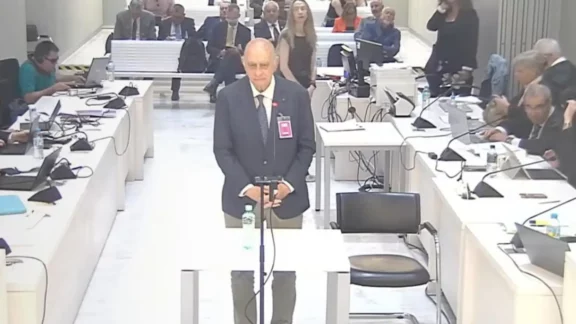 El exministro del Interior Jorge Fernández Díaz durante su declaración ante la Audiencia Nacional