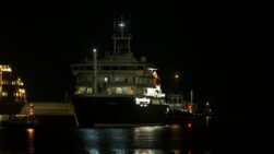 El crucero neerlandés MV Hondius en el Puerto de Granadilla, en Tenerife.