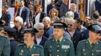 María Jesús Montero en la misa funeral en honor a los dos agentes de la Guardia Civil fallecidos en Huelva