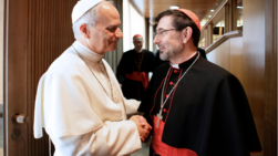 El Papa León XIV y el cardenal arzobispo de Madrid José Cobo