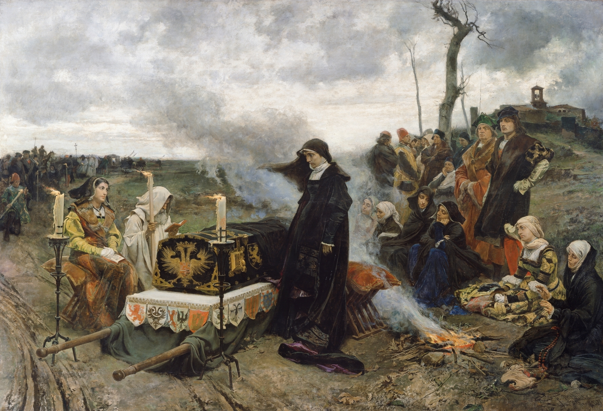 Con el cuadro 'Doña Juana la Loca', de Pradilla, Slimani habló de la histeria como una herramienta histórica para silenciar mujeres
