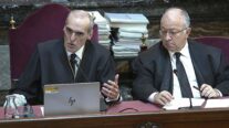 El fiscal Alejandro Luzón y el abogado del PP, Alberto Durán.
