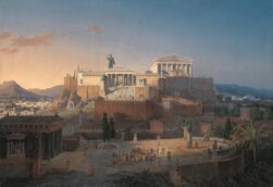 Leo von Klenze, Vista ideal de la Acrópolis y el Areópago de Atenas, 1846. Neue Pinakothek, Múnich