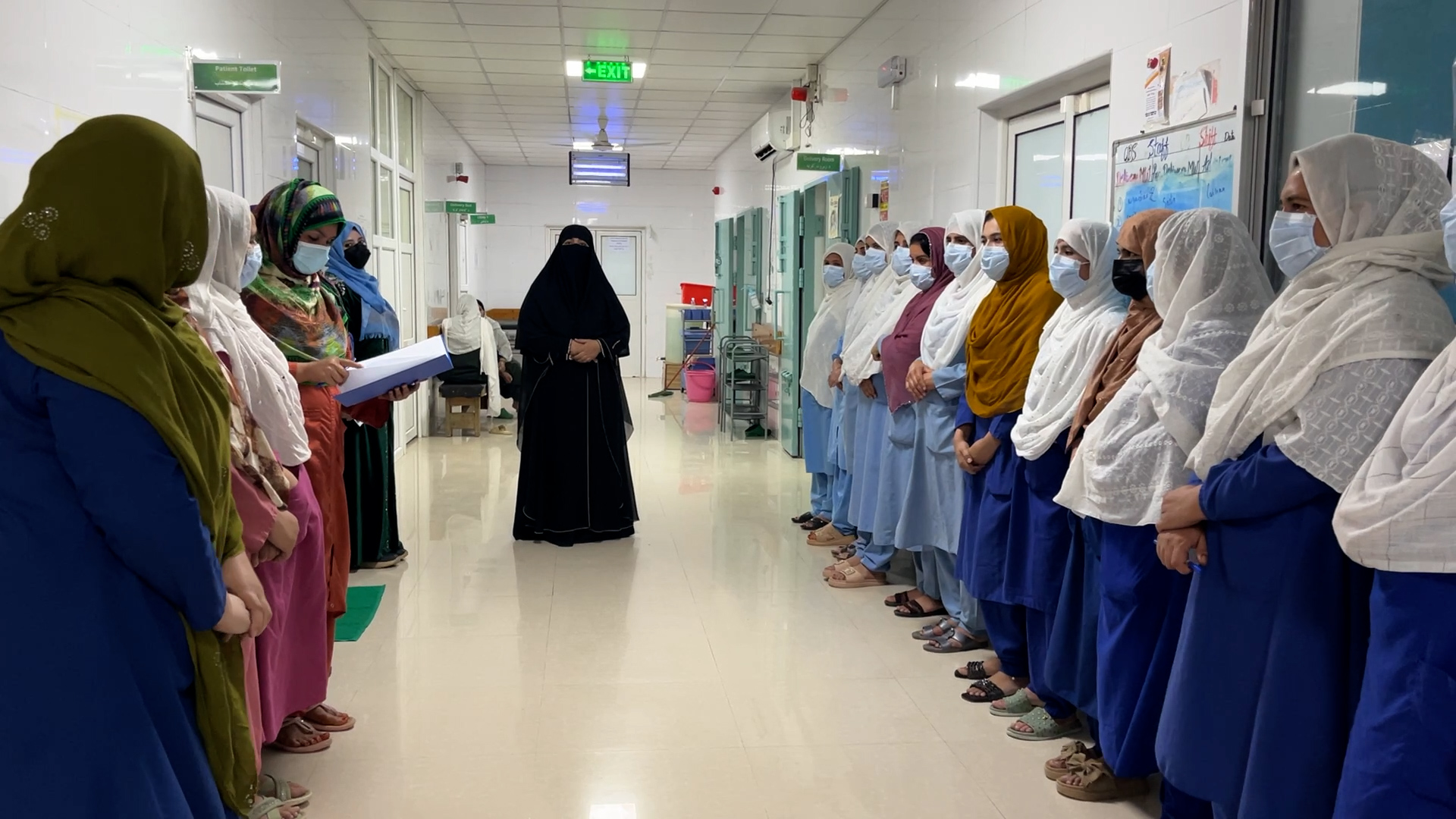 Maryam Saidy, MSF midwife activity manager in Khost maternity hospital, is responsible for a team of 150 people, comprising 105 midwives plus midwife supervisors and midwife aides. “I'm responsible to check that the patients and the midwives, the staff who are working under me, are in a safe environment, and that the patients are receiving quality of care and their own rights,” says Maryam.