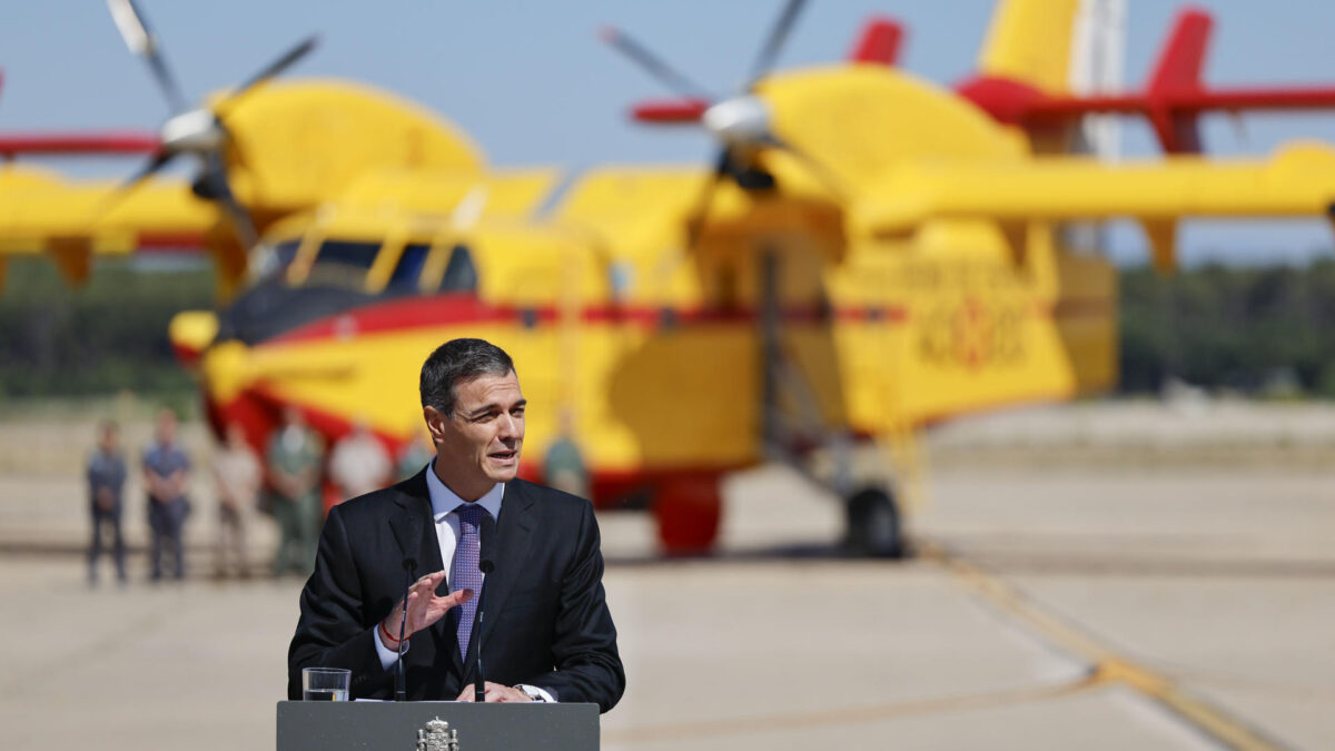 El presidente del Gobierno, Pedro Sánchez, interviene en la presentación de la campaña de lucha contra incendios forestales 2026