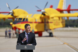El presidente del Gobierno, Pedro Sánchez, interviene en la presentación de la campaña de lucha contra incendios forestales 2026