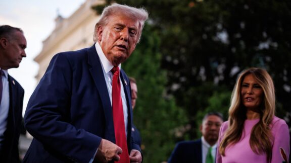 El presidente de EE UU, Donald Trump, y su esposa, Melania Trump.