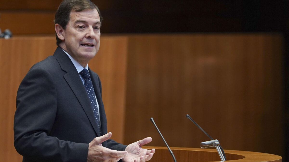 El presidente de la Junta de Castilla y León, Alfonso Fernández Mañueco