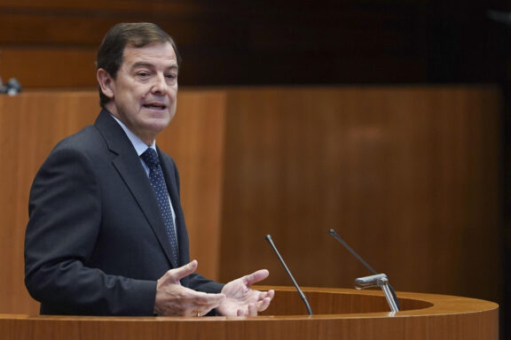 El presidente de la Junta de Castilla y León, Alfonso Fernández Mañueco